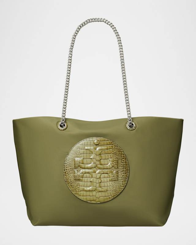 Ella Chain Croc Zip Tote Bag